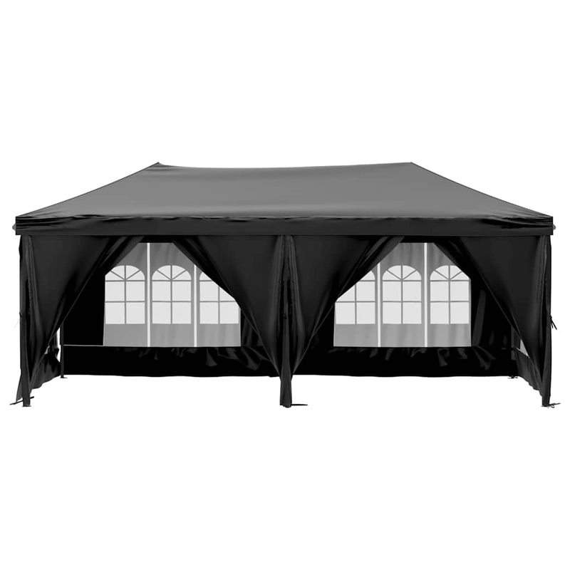 Load image into Gallery viewer, Vidaxl partytent inklapbaar met zijwanden 3x6 m zwart
