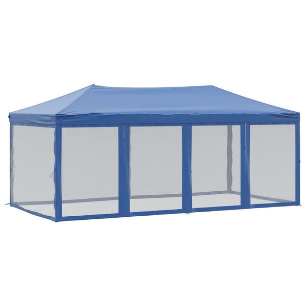 VidaXL Partytent inklapbaar met zijwanden 3x6 m blauw