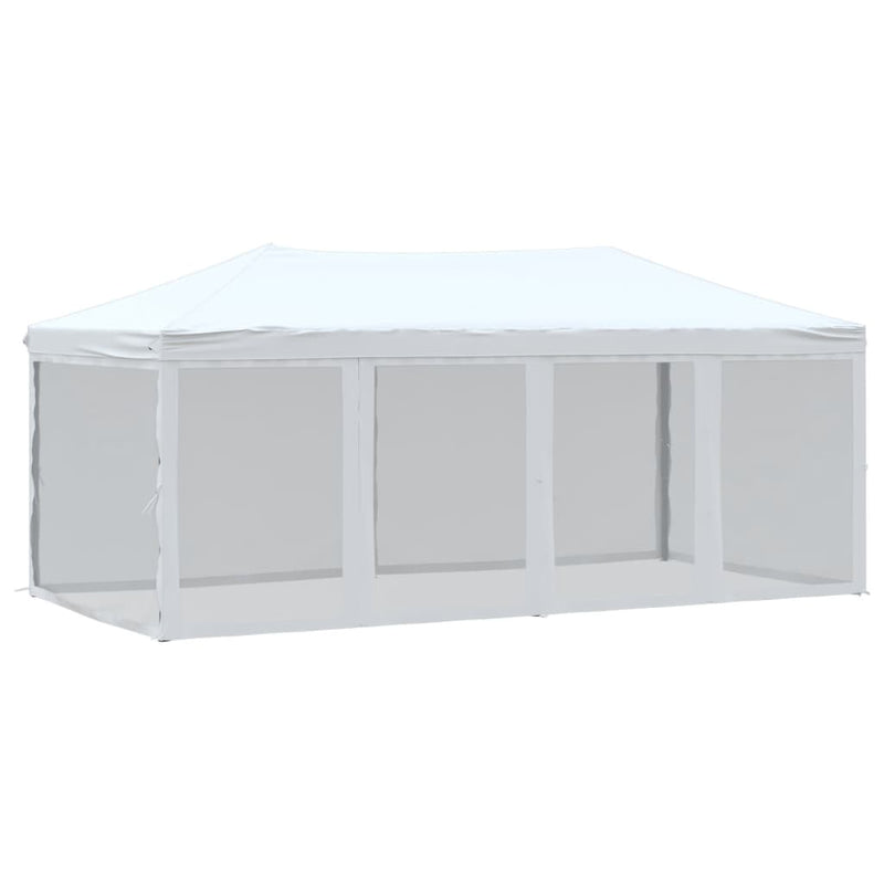 Load image into Gallery viewer, Vidaxl partytent inklapbaar met zijwanden 3x6 m wit
