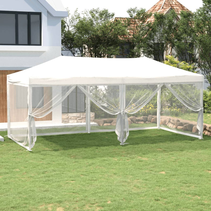 Load image into Gallery viewer, Vidaxl partytent inklapbaar met zijwanden 3x6 m wit
