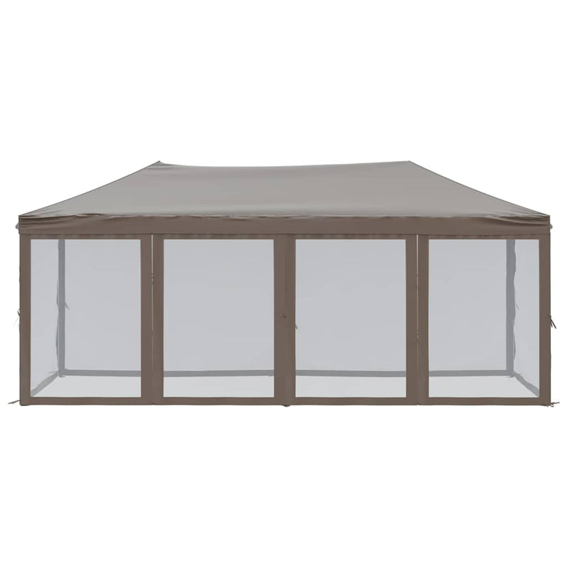 Afbeelding laden in galerijviewer, Vidaxl partytent inklapbaar met zijwanden 3x6 m taupe
