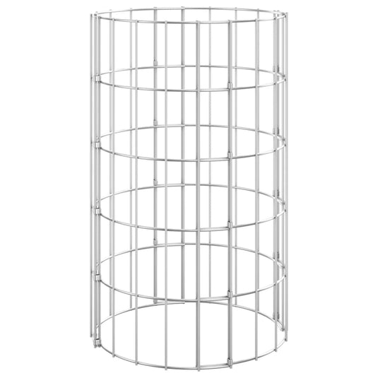 Vidaxl gabion paal rond ø30x50 cm gegalvaniseerd staal