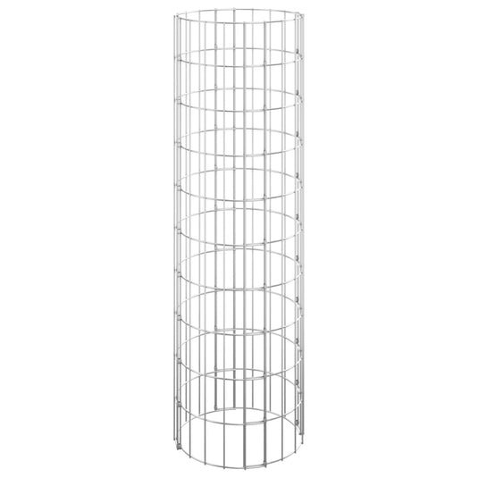 Vidaxl gabion paal rond ø30x100 cm gegalvaniseerd staal