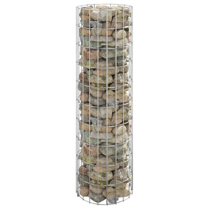 Vidaxl gabion paal rond ø30x100 cm gegalvaniseerd staal