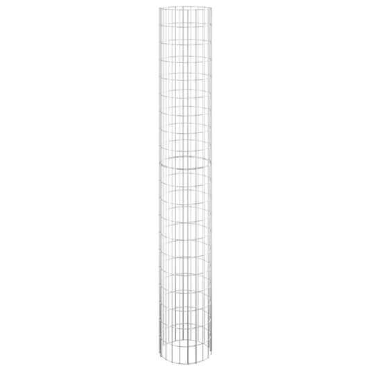 Vidaxl gabion paal rond ø30x200 cm gegalvaniseerd staal