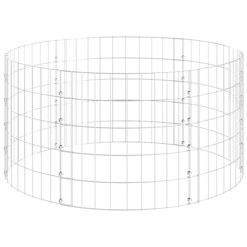 Load image into Gallery viewer, Vidaxl gabion paal rond ø100x50 cm gegalvaniseerd staal
