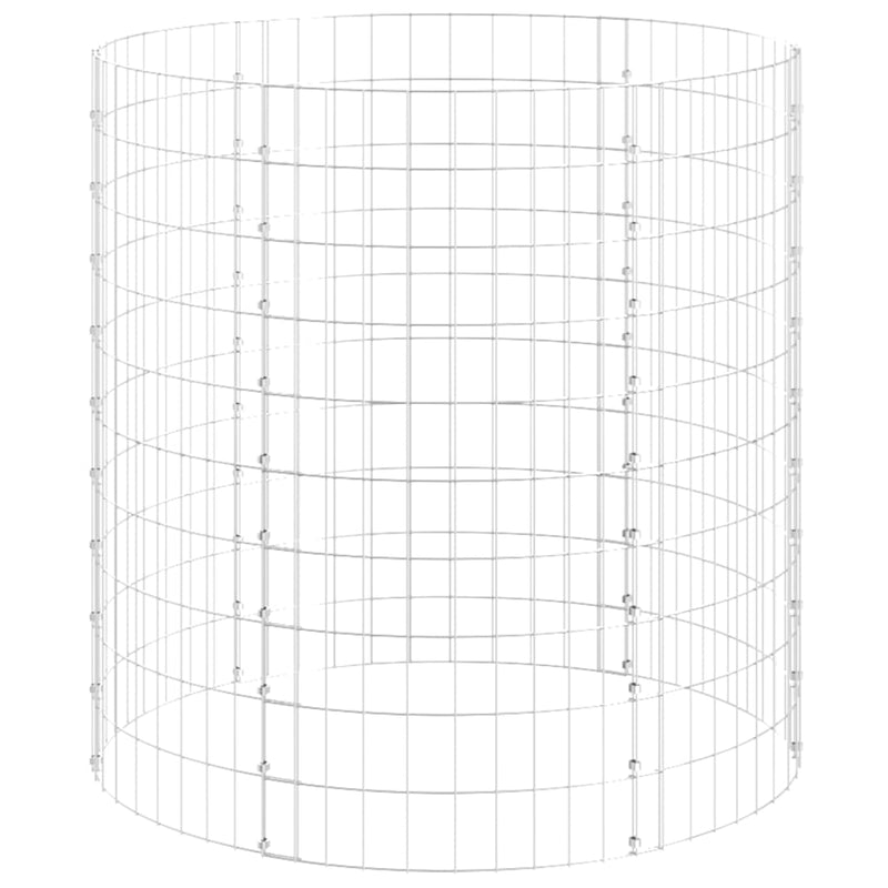 Load image into Gallery viewer, Vidaxl gabion paal rond ø100x100 cm gegalvaniseerd staal
