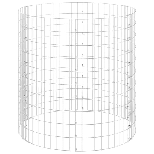 Vidaxl gabion paal rond ø100x100 cm gegalvaniseerd staal