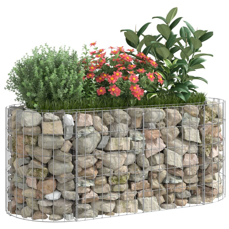 Load image into Gallery viewer, Vidaxl gabion plantenbak verhoogd 120x50x50 cm gegalvaniseerd ijzer
