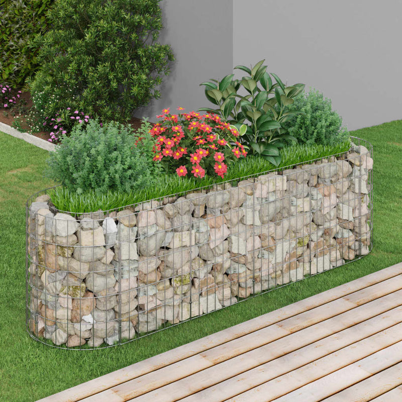 Load image into Gallery viewer, Vidaxl gabion plantenbak verhoogd 190x50x50 cm gegalvaniseerd ijzer
