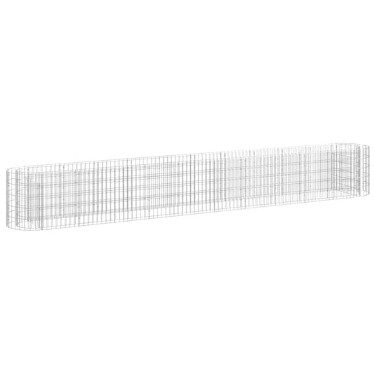 Vidaxl gabion plantenbak verhoogd 400x50x50 cm gegalvaniseerd ijzer