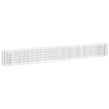 Vidaxl gabion plantenbak verhoogd 470x50x50 cm gegalvaniseerd ijzer
