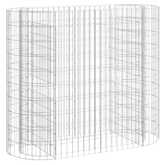 Vidaxl gabion plantenbak verhoogd 120x50x100 cm gegalvaniseerd ijzer