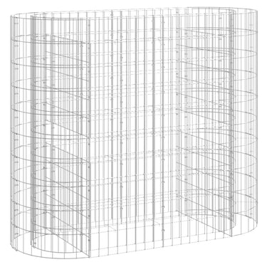 Vidaxl gabion plantenbak verhoogd 120x50x100 cm gegalvaniseerd ijzer