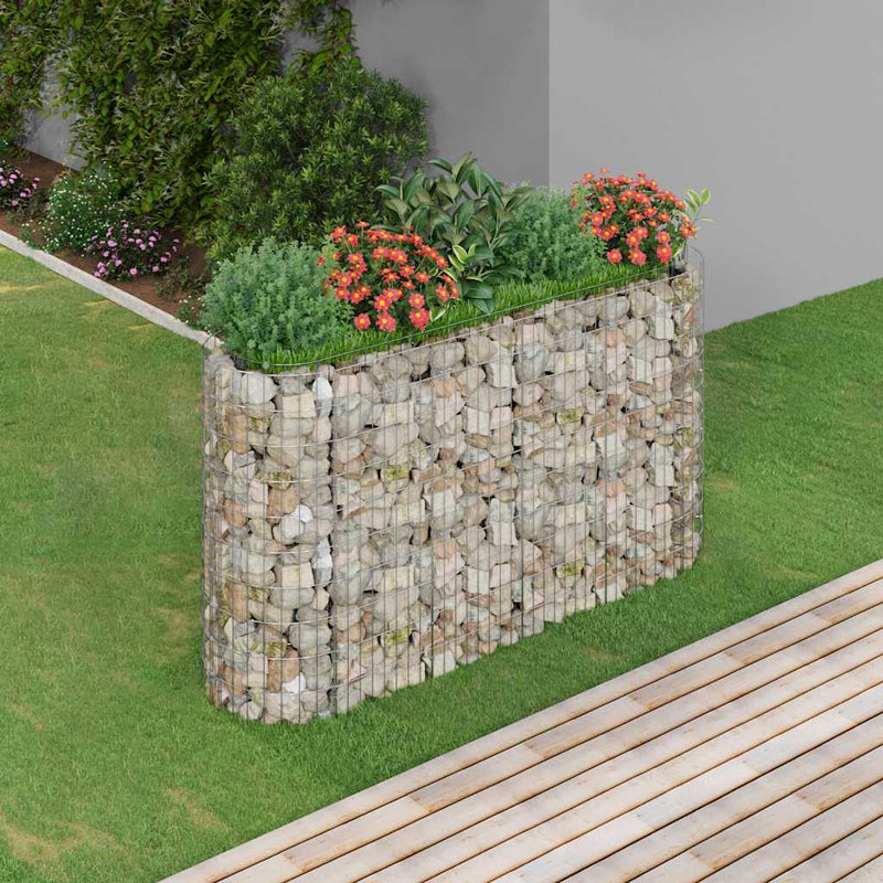 Load image into Gallery viewer, Vidaxl gabion plantenbak verhoogd 190x50x100 cm gegalvaniseerd ijzer
