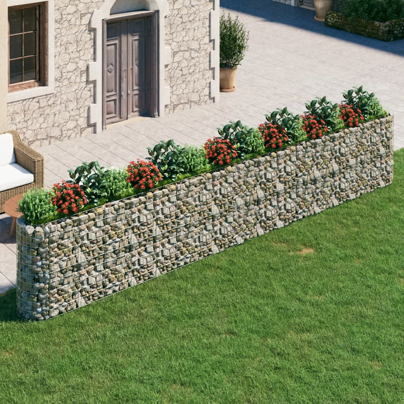 Load image into Gallery viewer, VidaXL Gabion plantenbak verhoogd 610x50x100 cm gegalvaniseerd ijzer
