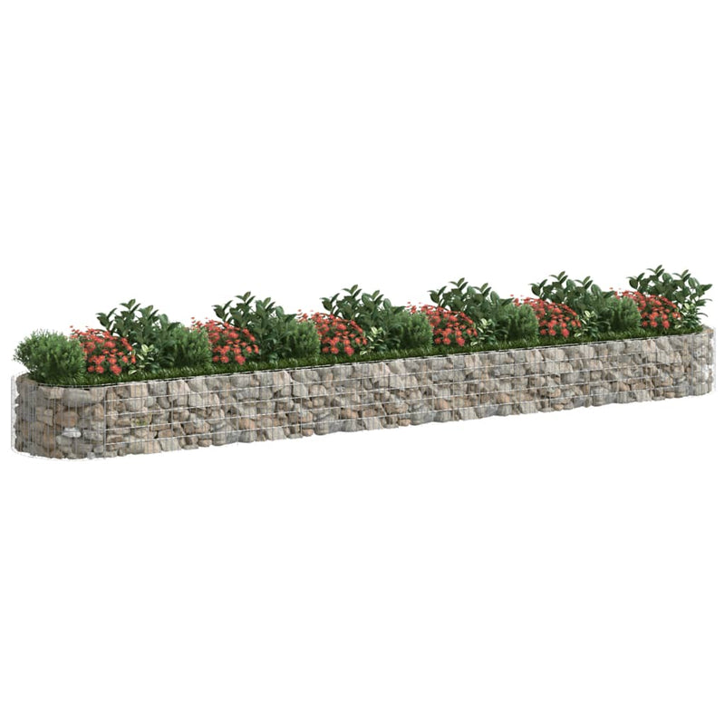 Load image into Gallery viewer, VidaXL Gabion plantenbak verhoogd 600x100x50 cm gegalvaniseerd ijzer

