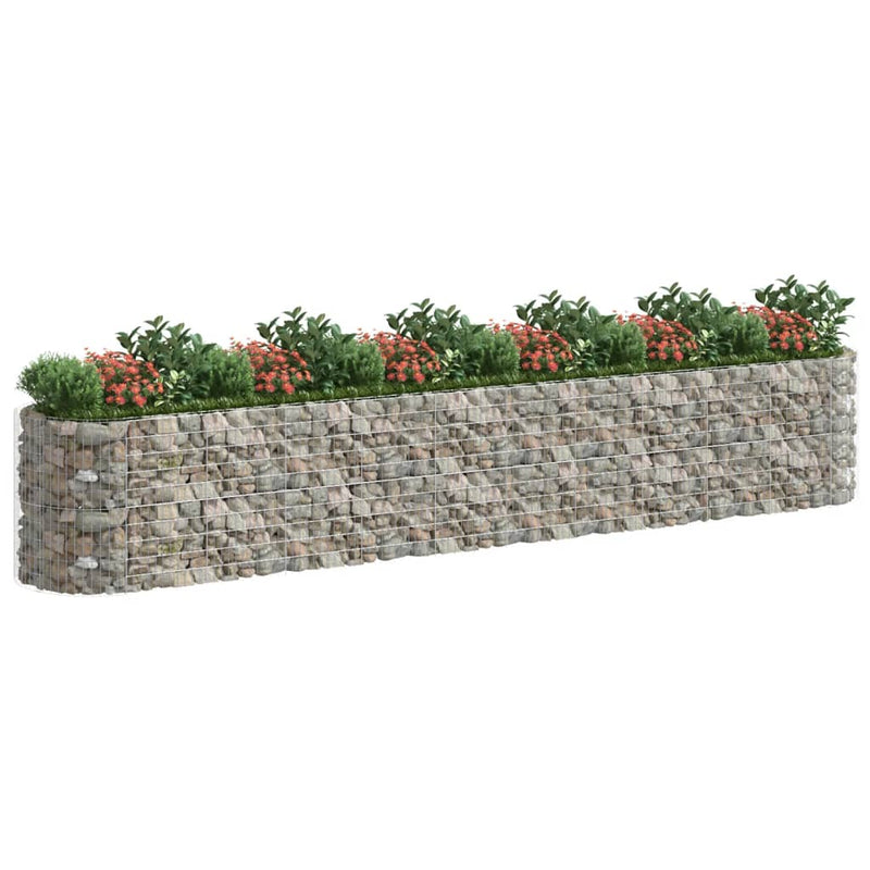 Load image into Gallery viewer, VidaXL Gabion plantenbak verhoogd 600x100x100 cm gegalvaniseerd ijzer
