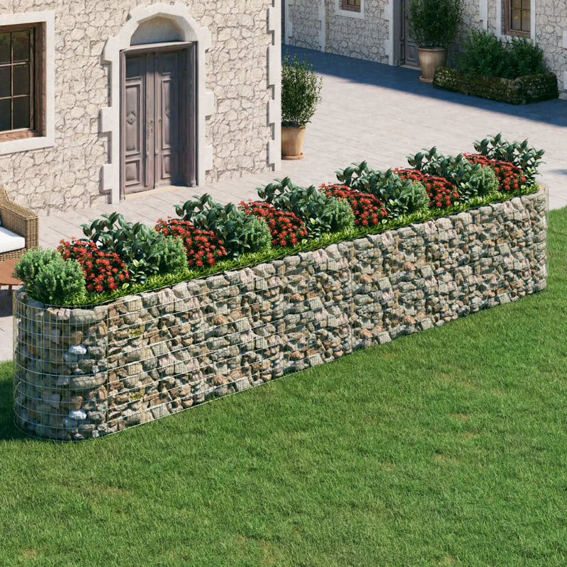 Load image into Gallery viewer, VidaXL Gabion plantenbak verhoogd 600x100x100 cm gegalvaniseerd ijzer
