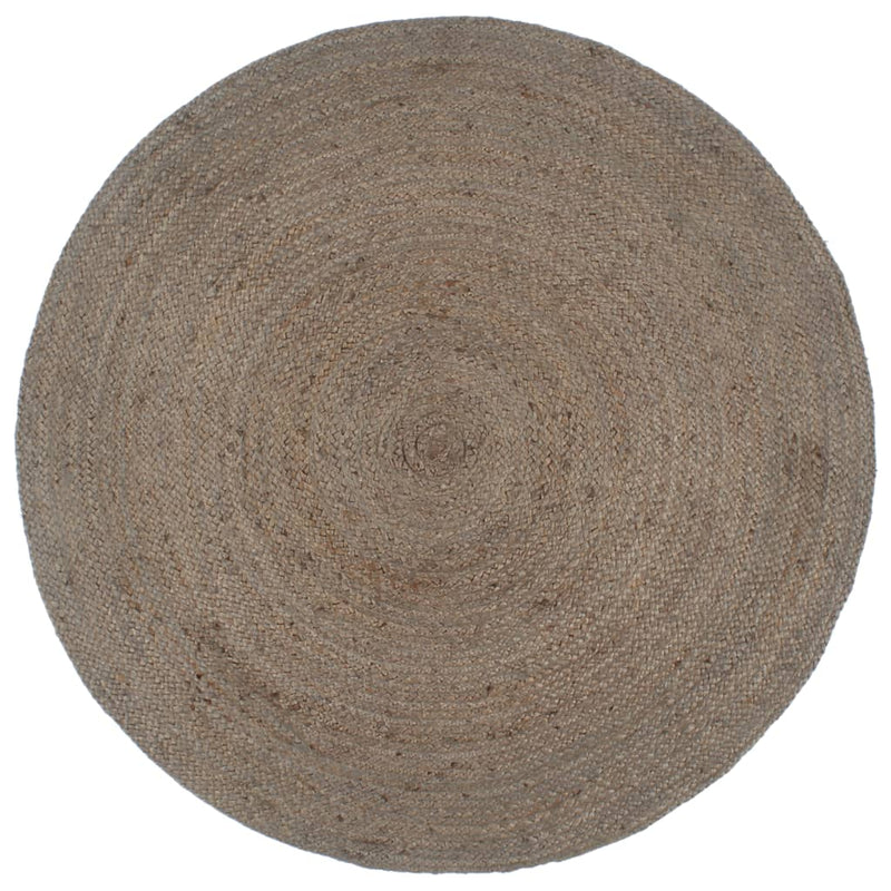 Load image into Gallery viewer, Vidaxl vloerkleed handgemaakt rond 240 cm jute grijs
