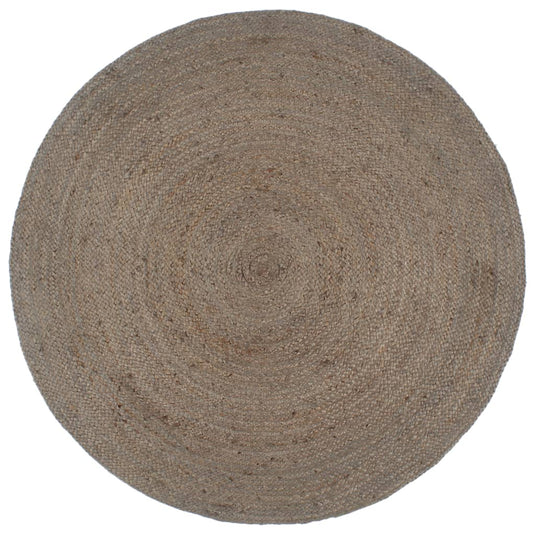 Vidaxl vloerkleed handgemaakt rond 240 cm jute grijs
