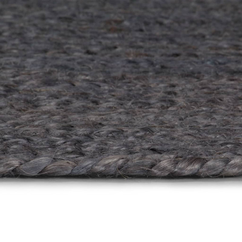 ギャラリービューアに画像をロードする, Vidaxl vloerkleed handgemaakt rond 240 cm jute donkergrijs
