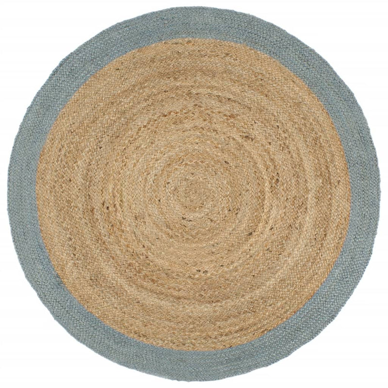 Load image into Gallery viewer, Vidaxl vloerkleed handgemaakt met olijfgroene rand 180 cm jute
