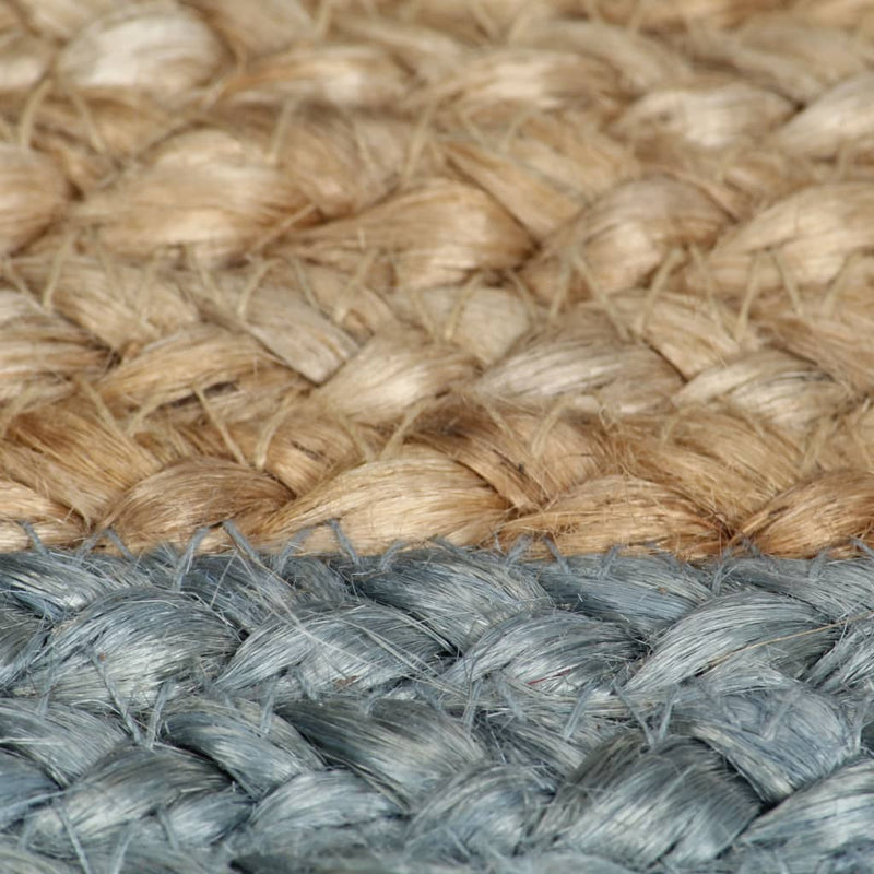 Load image into Gallery viewer, Vidaxl vloerkleed handgemaakt met olijfgroene rand 210 cm jute
