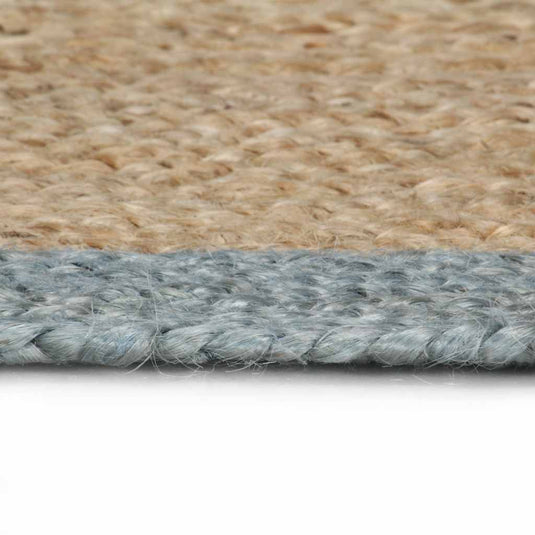 Vidaxl vloerkleed handgemaakt met olijfgroene rand 240 cm jute