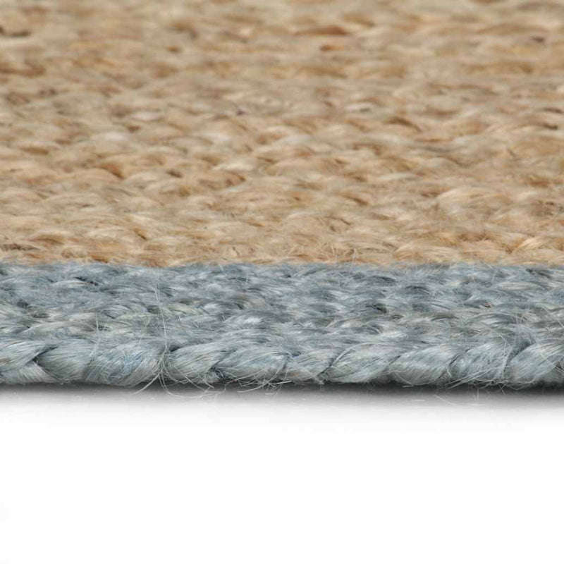 Load image into Gallery viewer, Vidaxl vloerkleed handgemaakt met olijfgroene rand 240 cm jute
