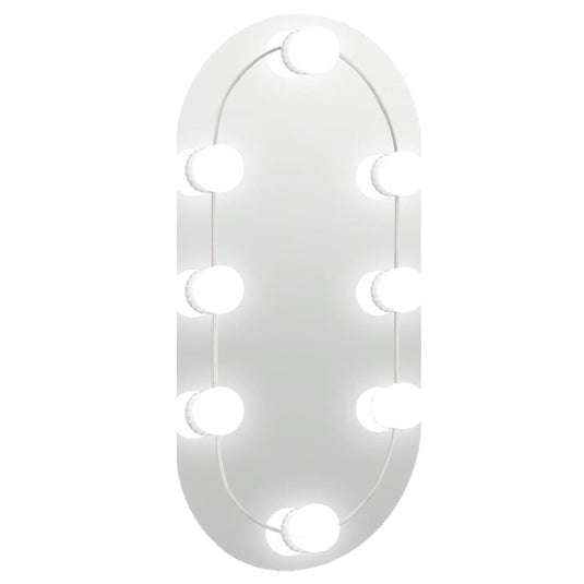 Vidaxl spiegel met led-verlichting 40x20 cm glas ovaal