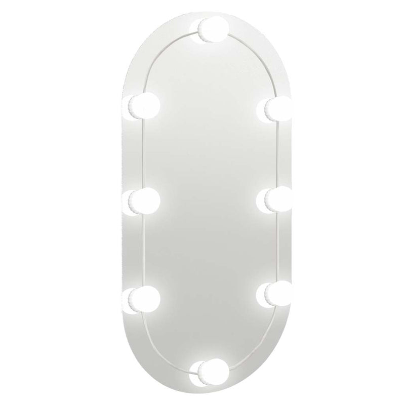 Load image into Gallery viewer, Vidaxl spiegel met led-verlichting ovaal 80x40 cm glas
