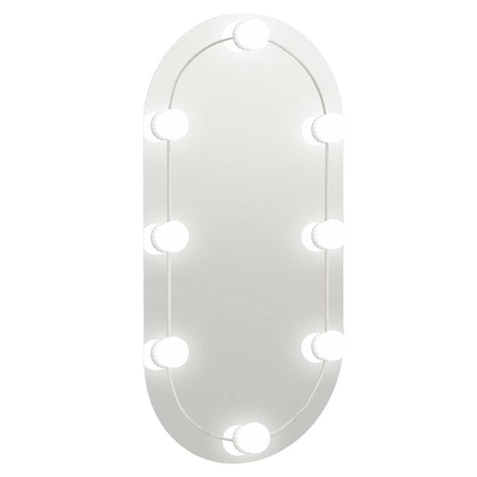Vidaxl spiegel met led-verlichting ovaal 80x40 cm glas