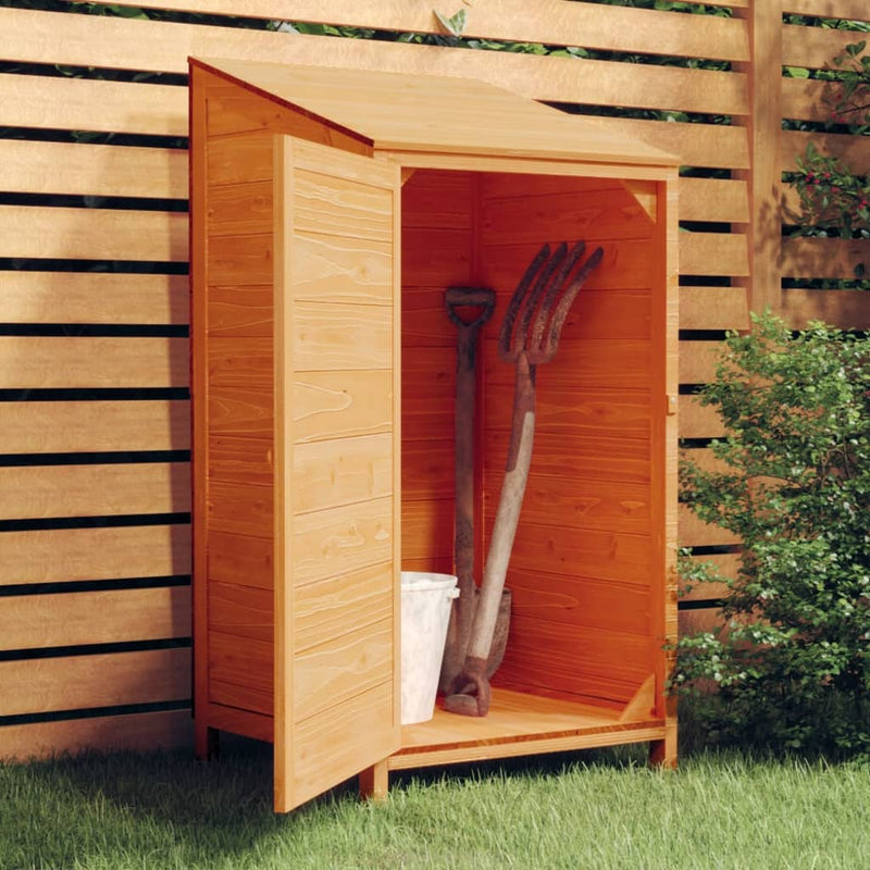 Load image into Gallery viewer, Vidaxl tuinschuur 55x52x112 cm massief vurenhout bruin
