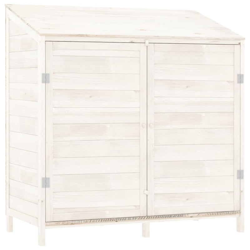 ギャラリービューアに画像をロードする, Vidaxl tuinschuur 102x52x112 cm massief vurenhout wit
