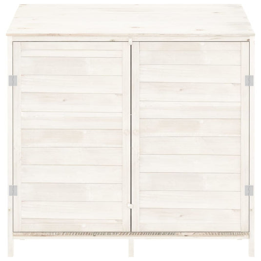 Vidaxl tuinschuur 102x52x112 cm massief vurenhout wit