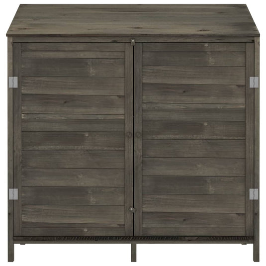 Vidaxl tuinschuur 102x52x112 cm massief vurenhout antracietkleurig