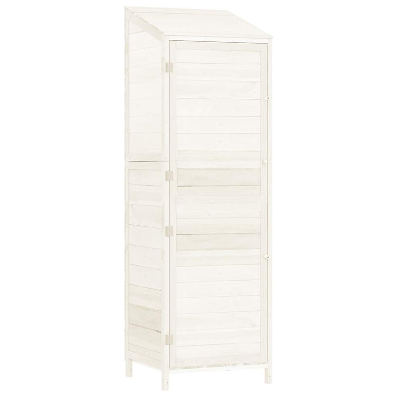 Load image into Gallery viewer, Vidaxl tuinschuur 55x52x174,5 cm massief vurenhout wit
