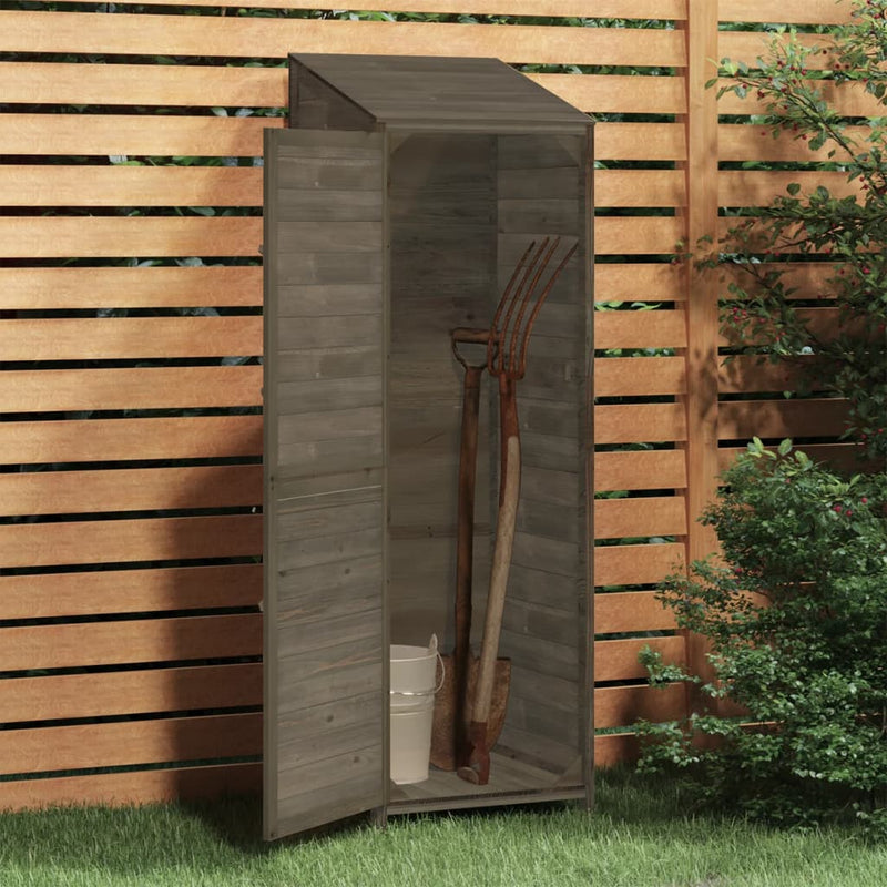 Load image into Gallery viewer, Vidaxl tuinschuur 55x52x174,5 cm massief vurenhout antracietkleurig
