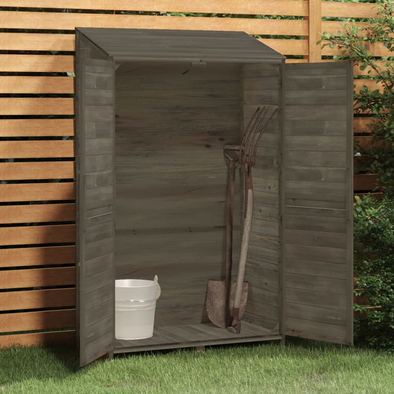 Load image into Gallery viewer, Vidaxl tuinschuur 102x52x174,5 cm massief vurenhout antracietkleurig
