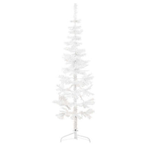 Vidaxl kunstkerstboom half met standaard smal 180 cm wit