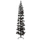 Vidaxl kunstkerstboom half met standaard smal 240 cm zwart