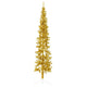 Vidaxl kunstkerstboom half met standaard smal 240 cm goudkleurig