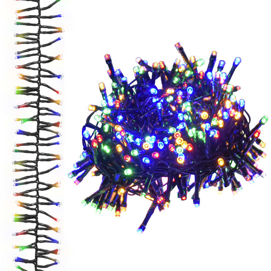 Vidaxl lichtslinger cluster met 1000 led's meerkleurig 11 m pvc