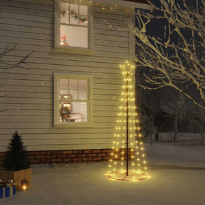 Vidaxl kegelkerstboom 108 led's 70x180 cm warmwit