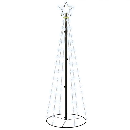 Vidaxl kegelkerstboom 108 led's 70x180 cm koudwit