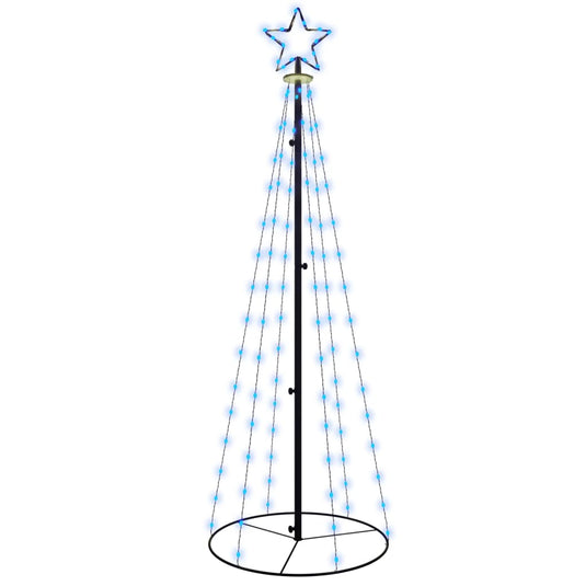 Vidaxl kegelkerstboom 108 led's 70x180 cm blauw