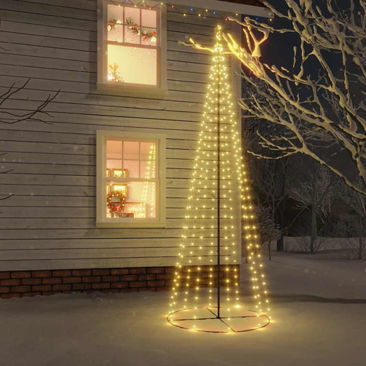Vidaxl kegelkerstboom 310 led's 100x300 cm warmwit