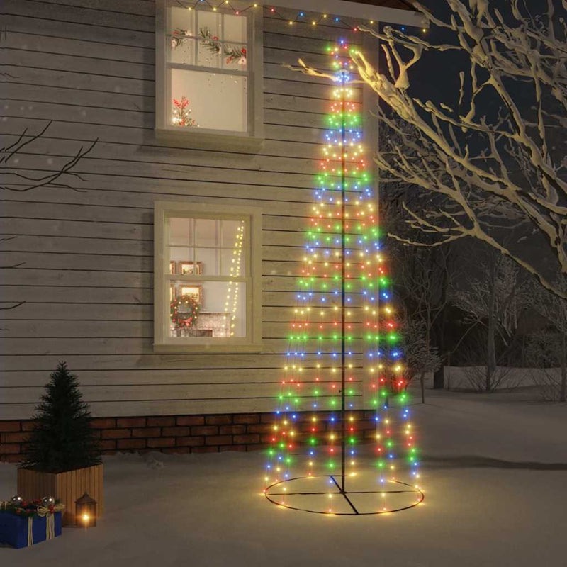 Chargez l'image dans la visionneuse de la galerie, Vidaxl kegelkerstboom 310 led's 100x300 cm meerkleurig
