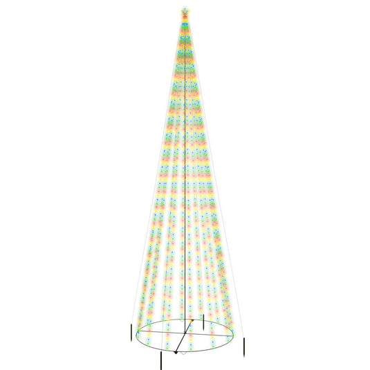 Vidaxl kegelkerstboom 1134 led's meerkleurig 230x800 cm